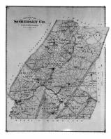 Somerset County Outline Map, Somerset County 1876
